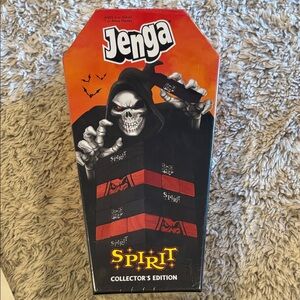 Jenga‎ Spirit Halloween Collector's Edition OS Orange Black New Coffin Box Game